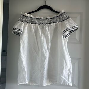 Ann Taylor off the shoulder linen top